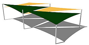 computer graphic of sail shades